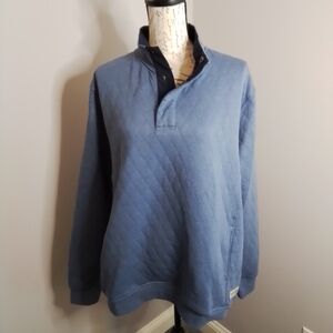 Southern Point Co. SPC Blue Quilted Quarter Snap Pullover Jacket - L